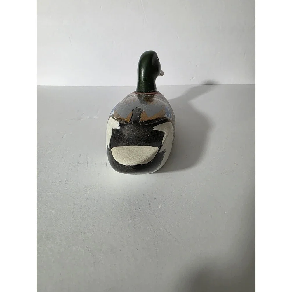 ​Vintage Hand-Carved Wooden Mallard Duck Decoy - 10